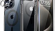 TAURI for iPhone 15 Pro Max Case, 5 in 1 Magnetic Titanium Case with 2X Screen Protector + 2X Camera Lens Protector, Military-Grade Drop Protection, Magsafe Case for iPhone 15 Pro Max