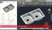 AutoCAD 2019 3D Modeling Kitchen Sink Tutorial Graphic Design Software