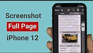 How to Take Full Page Screenshot in iPhone 12