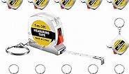 12 Pieces 1.5 Inch Tape Measure Keychains Functional Mini Tape Measures with Stable Slide Lock Birthday Party Favors Goody Bag Fillers Prize