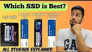 NVME Vs M.2 Vs PCIE Vs SATA SSD Vs HDD | All SSD/HDD Explained | Which SSD is best ?
