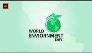 How to design an environmental ecology green eco friendly logo for World Environment Day