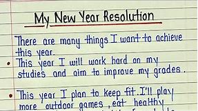 My new year resolution 2024 essay | New year resolution 2024 | How to make new year resolution