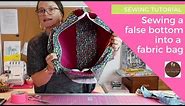 Inserting a false bottom into a bag | Easy sewing project for any size bag | TUTORIAL