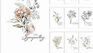 Glenmal 200 Sets Sympathy Cards Assorted Bulk with Blank Envelopes and Stickers 4 x 6 Inch Condolences Card Bereavement Cards Tasteful Sympathy Card to Express Your Condolences, 20 Styles (Elegant)