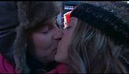 New year's eve kissing in New York