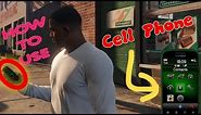GTA v how to use cell phone