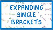 GCSE Maths - How to Expand Single Brackets #35