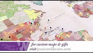 how to frame a push pin world map in 2 minutes! - Cotton Anniversary Gift for him