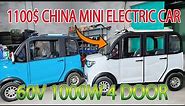 Unbox 1100$ China Mini Electric Car 4 Door 60v 1000W 67Ah