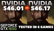 Nvidia Drivers 546.01 vs 546.17 | Gtx 1650 Laptop | Tested in 6 Games #gtx1650 #nvidia #newdriver