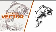 Picture to fishing vector design tutorial.