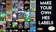 How to Make Nintendo NES Labels - NES Label Design