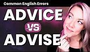 Advice VS Advise - Difference in Pronunciation and Meaning + QUIZ | Commonly Confused Words