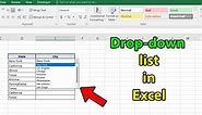 What is a Drop Down List in Microsoft Excel