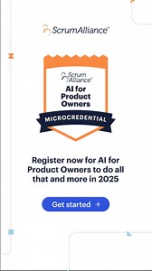 227 reactions | Get the AI skills every team needs to succeed with an in-demand microcredential. You'll learn how to use integrated AI tools and generative AI to streamline facilitation, improve communication and collaboration, and support data-driven continuous improvement. | Scrum Alliance | Facebook