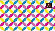 Create colorful geometric seamless pattern | Adobe Illustrator tutorial