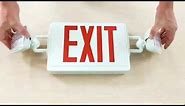 COMBOLG-R - Red LED Exit Light (Exit Sign + Emergency Light Combo) from the Exit Light Co