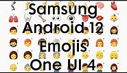 Samsung Android 12 One UI 4 New Emojis (2022)