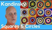 Paint like Kandinsky Circles - Color study squares with concentric circles