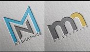 CorelDraw x7 Tutorial MN or NM Logo Design