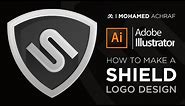 Illustrator Tutorial : How To Make A Shield Logo Design