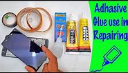 Super adhesive glue use in mobile phone repairing to attach stick lcd screen & touch Tutorial#12