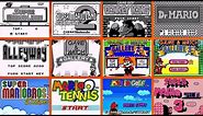 All Mario Game Boy & Game Boy Color TITLE Screens