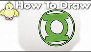 How to draw the Green Lantern Logo - step by step