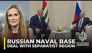 Russia reportedly signs deal to create naval base in Georgia's separatist region of Abkhazia