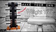 How to build a gym WEIGHT TREE in 5 minutes! | DIY weight PLATE RACK