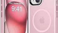 CHEZEAL Magnetic for iPhone 15 Case [Compatible with Magsafe & Military-Grade Protection] Slim Protective Translucent Matte iPhone 15 Phone Case 6.1 inch, Pink