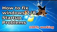 How to Fix Windows 7 / windows 8 / 10 Start-up Problems - Blackscreen - Bootloop [HD]
