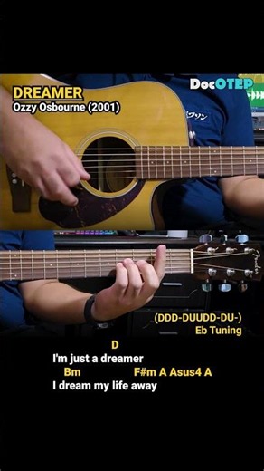 Dreamer - Ozzy Osbourne (2001) Easy Guitar Chords Tutorial with Lyrics Part 3 SHORTS REELS