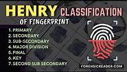 Henry Classification System of Fingerprints With Practical Worksheet | 6+3 Classifications