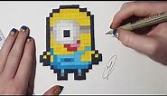 Minion Drawing - Pixel Art