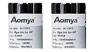 Aomya 2x100ml Black Refill Ink Universal for HP 61 60 62 63 950 951 564 920 901.etc Inkjet Printer Cartridges for Refillable Ink Cartridges or CIS CISS System 2 Packs