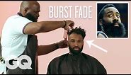 James Harden's Burst Fade Haircut Recreated by a Master Barber | GQ
