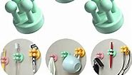 Silicone Toothbrush Holder, Multi-Function Utility Hook, Self Adhesive Shave Hook, Plug Cable Razor Holder Silicone Decoration Hooks Stick to Wall Door, for Hanging Bathroom Kitchen Home Office