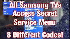 How to Access Secret "Service Menu" for All Samsung TVs