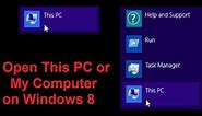 How to Open My Computer in Windows® 8.1