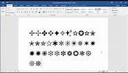 How to insert different types of stars and asterisks symbols in Word Find stars and asterisk in Word