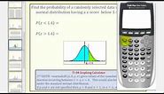 Normal Distribution: Find Probability Using With Z-scores Using the TI84