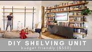 DIY Floating Shelves // Living Room Makeover // Extreme Home Makeover Series