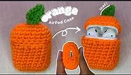 crochet orange airpods case tutorial 🍊