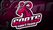 Adobe Illustrator Tutorial: Design eSports/Sports Logo for Your Team - Goats Logo