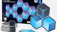 Govee Glide Hexagon Light Panels Ultra, 3D Wall Lights with DIY Program, RGBIC LED Gaming Lights for Wall, LED Lights for Gaming Setup with 129 Lamp Beads, Works with Alexa, 10 Pack, Meteor Gray