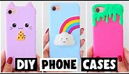 7 AMAZING DIY PHONE CASES! VIRAL Slime & Squishy Inspired Ideas!