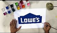 How to draw the Lowe's logo