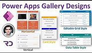 Power Apps Gallery Design Ideas